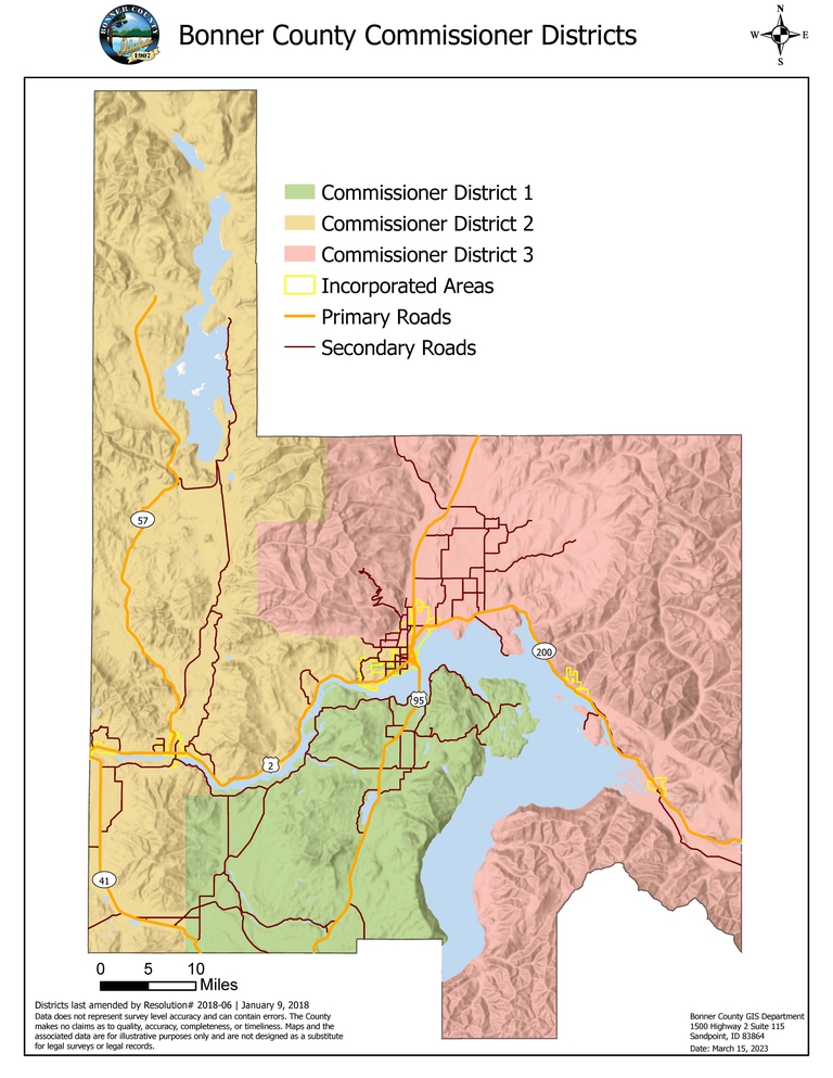 Bonner County District Maps Bonner County District Maps